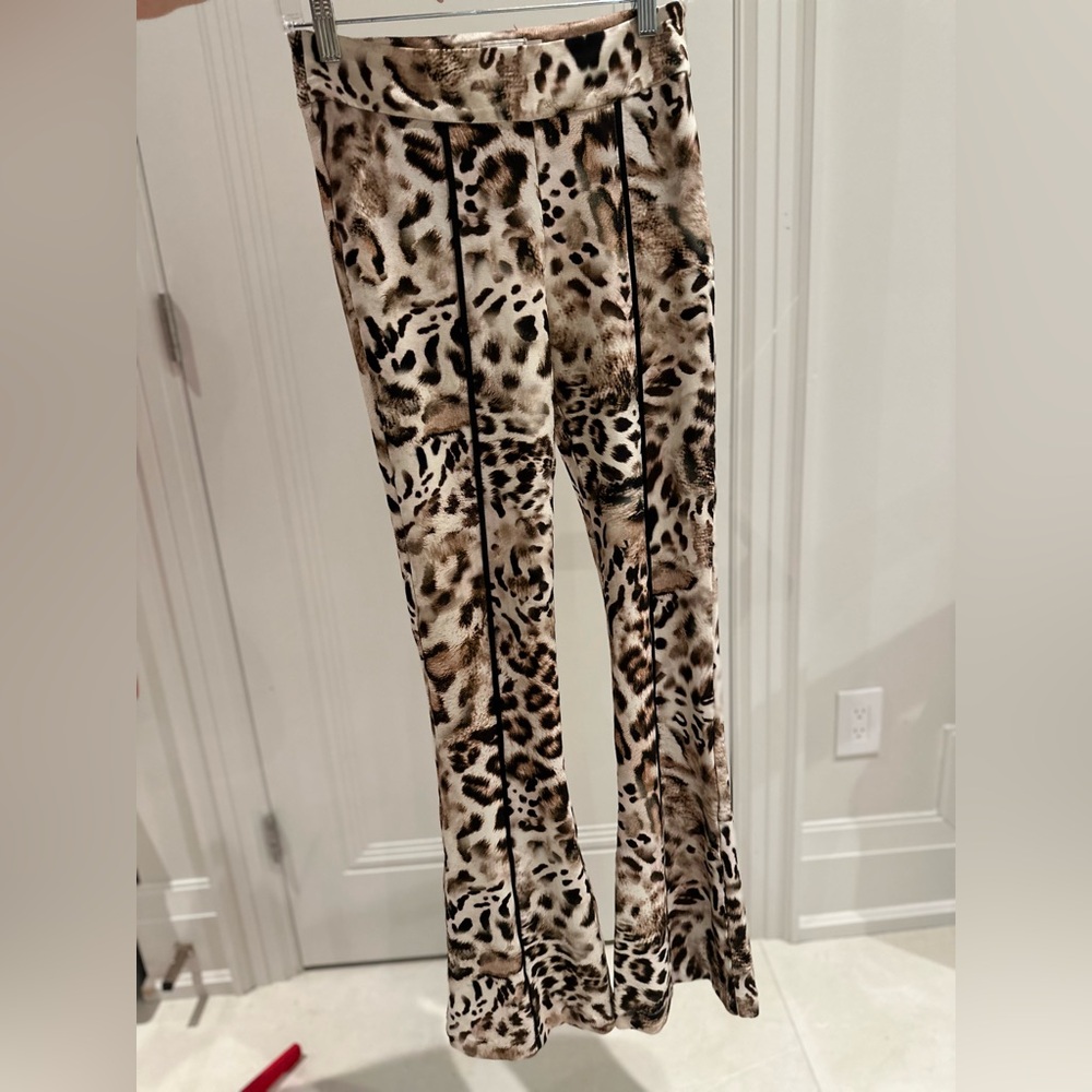 Miele Leopard Print Flare Pants